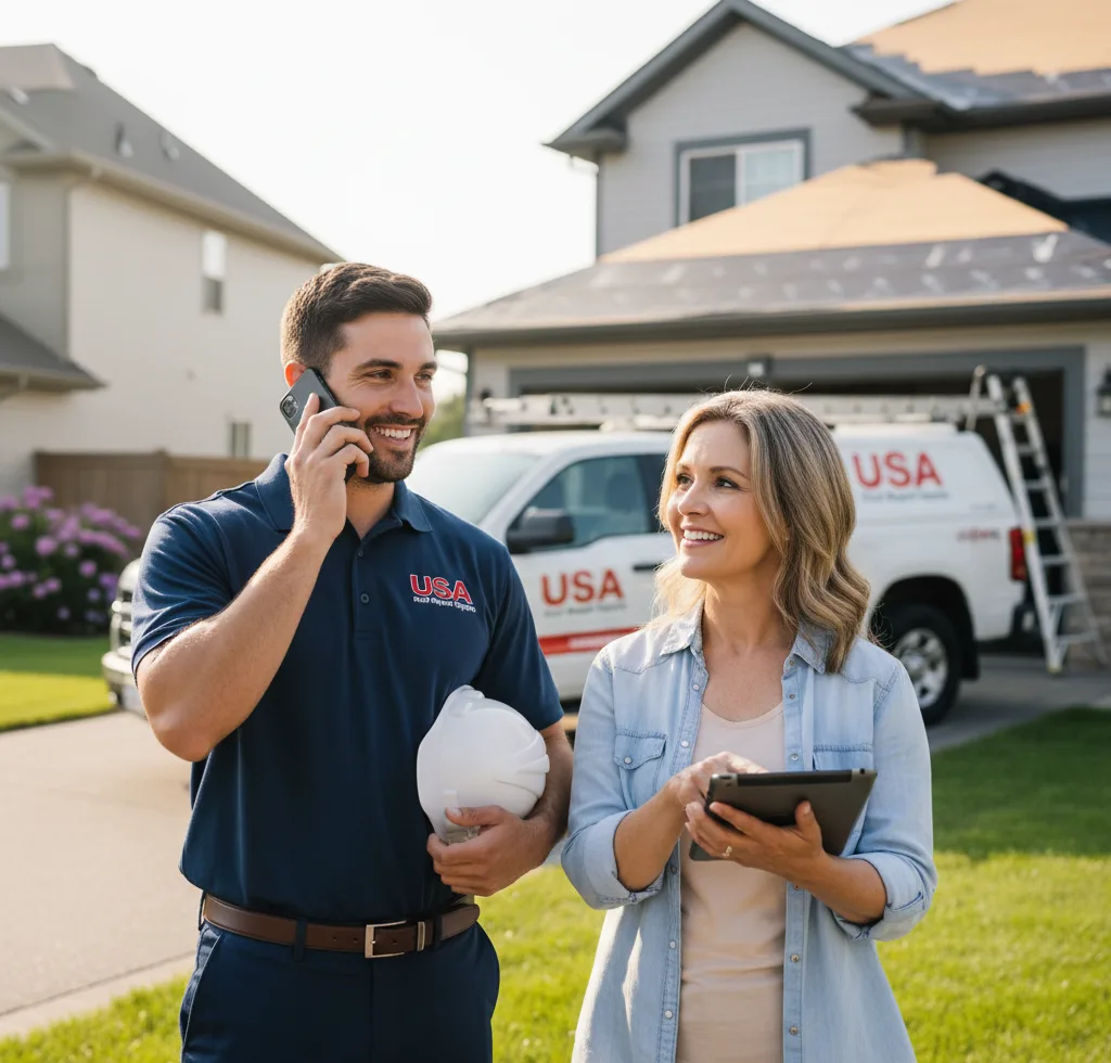 USA Roof Repair Experts customer support in Chouteau